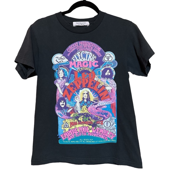 Free People x Day Dreamer Led Zeppelin Electric Magic Graphic Tee Shirt XS - Picture 1 of 6